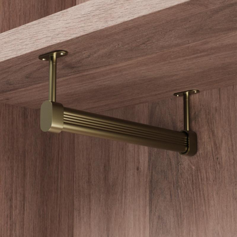 衣杆纵向窄衣柜挂杆顶装挂衣杆浅衣柜吊柜衣通柜子橱柜内竖装吊杆