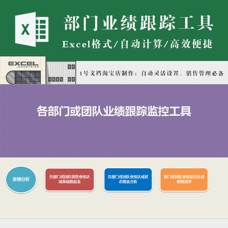 各部门或团队销售业绩跟踪与监控工具excel表格 业绩达成未达成