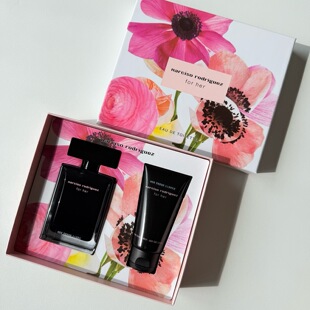 Narciso纳西素for her黑瓶同名黑白之间麝香女士香水50ml套装礼盒