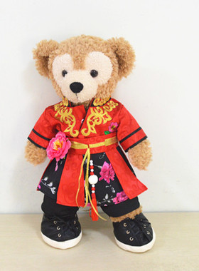达菲熊duffy公仔服装鹿晗跑男风衣服牡丹花S号用