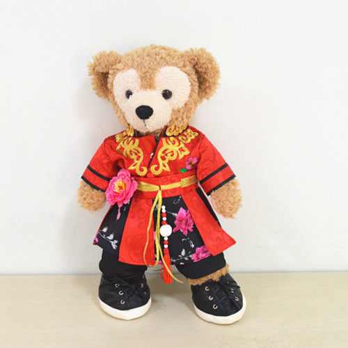 达菲熊duffy公仔服装鹿晗跑男风衣服牡丹花S号用