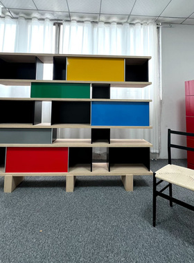 意式风极简 卡西纳 NUAGE 多巴胺书柜一体置物复古节约空间书架