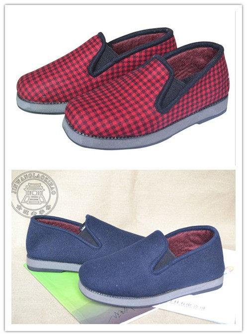 华荣桥老北京布鞋男女泡沫底防滑轻便棉鞋靴鞋呢子面老人鞋保暖鞋