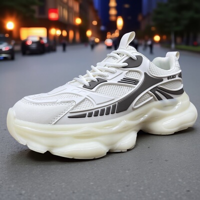 捡漏实体店250+撤柜夏季薄款透气厚底老爹男鞋爆米花运动休闲鞋