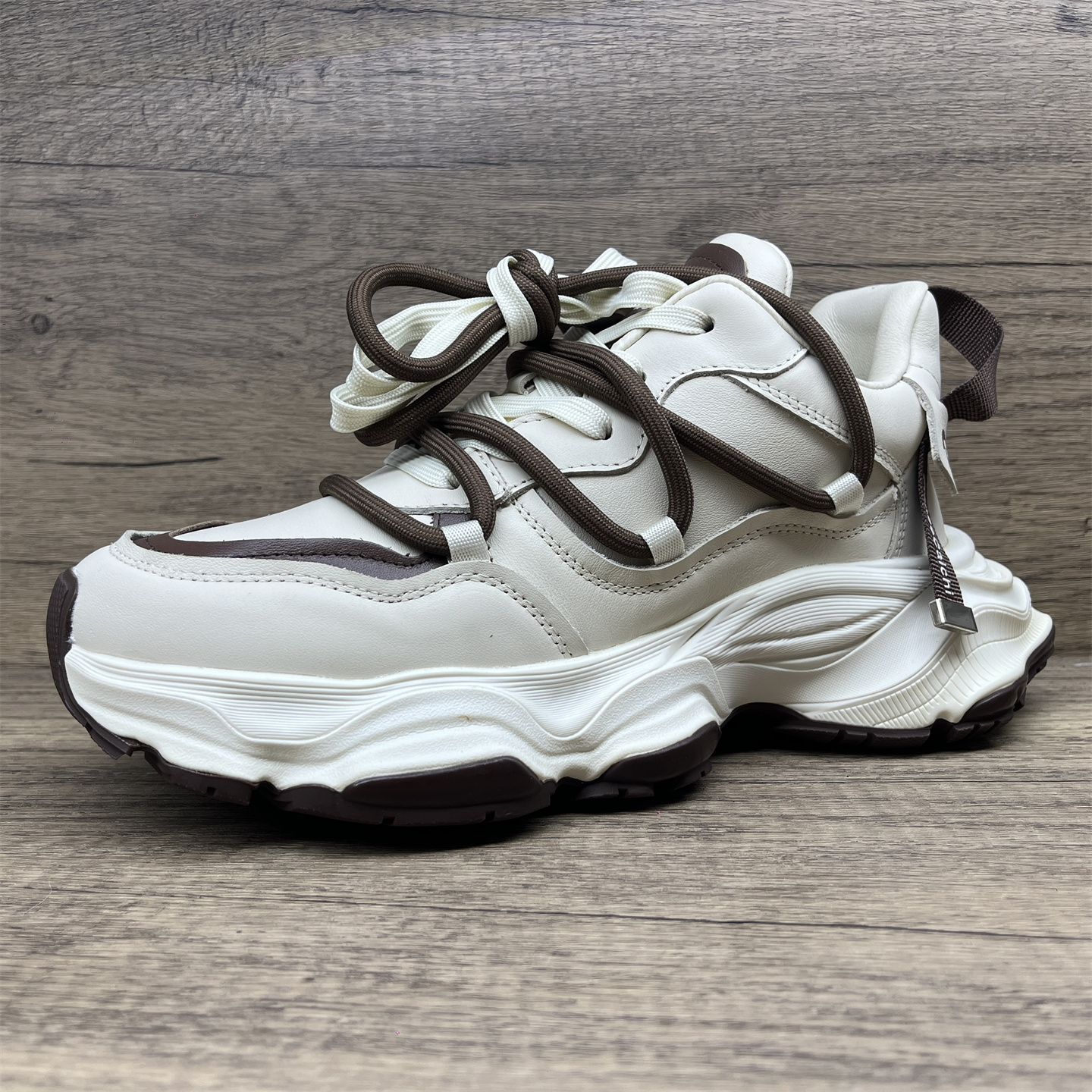 捡漏实体店280+撤柜冬季加绒保暖厚底老爹鞋真二层牛皮男士休闲鞋