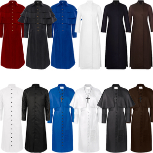 万圣节死神长袍中世纪僧侣巫师牧师cos服教堂神父舞台角色扮演装