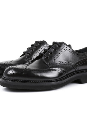 Berto Giantin 小牛皮布洛克雕花固特异商务正装德比鞋男鞋