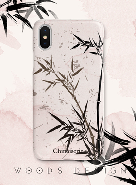 woods原创适用iPhone16promax水墨苹果17promax手机壳新中式iphone14/15pro软壳12适用国风高级