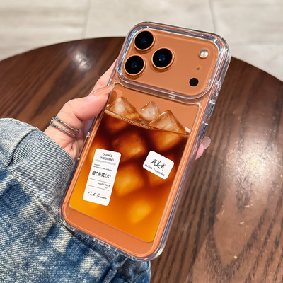 woods适用于苹果15/17promax太空手机壳新款iPhone16保护套12透明冰美式14/13