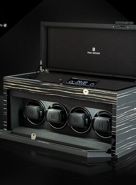 英国PAUL DESIGN堡蒂 摇表器自动上链静音防磁钢琴漆收纳转表器.