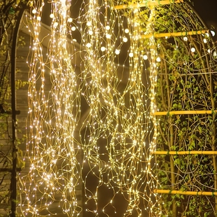 太阳能户外马尾彩灯 室外树枝吊灯 新型庭院防水氛围装饰网红串灯