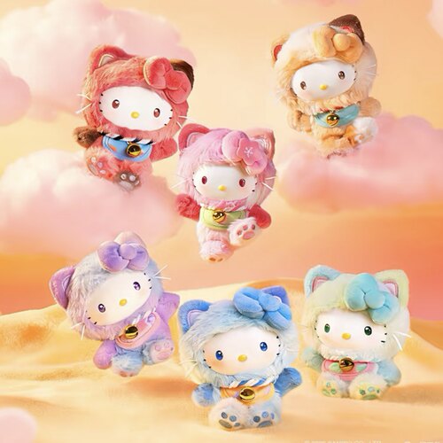 三丽鸥hello kitty喵喵赐福系列常规款搪胶毛绒盲盒可爱玩偶礼物