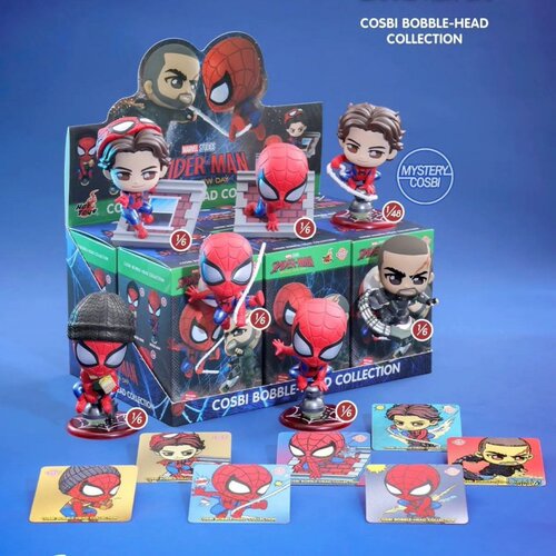 正版HotToys蜘蛛侠英雄重生COSBI盲盒迷你人偶 潮玩桌面摆件礼物