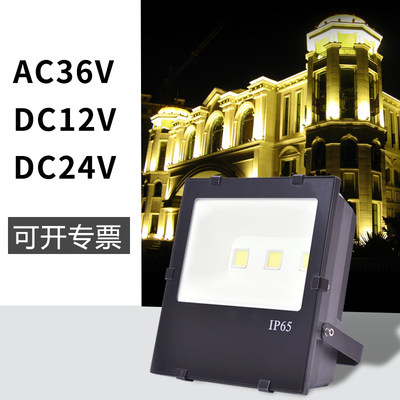 超亮AC36v12V24v127V伏低压LED泛光灯防水隧道施工投光灯户外射灯