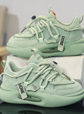 小码女鞋313233单鞋女春季老爹鞋厚底运动鞋子34码跑鞋子内增高鞋