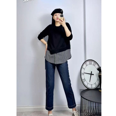 200斤微胖宽松休闲套头长袖女装