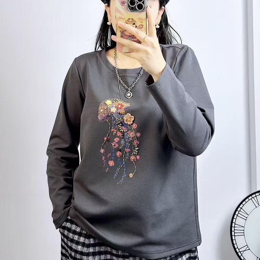 2025秋冬新品加肥加大女士体恤