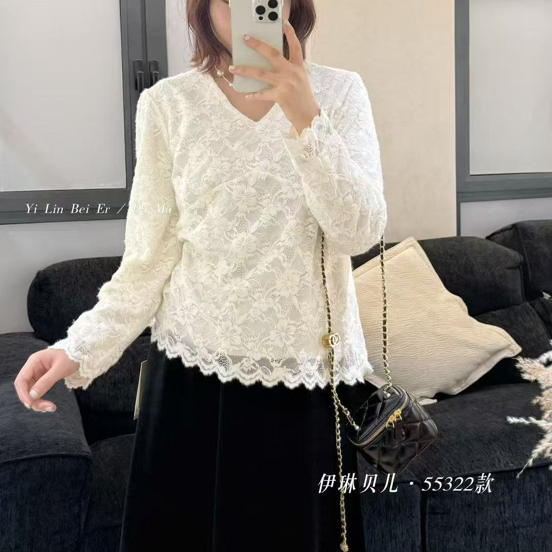 性感加厚蕾丝内搭打底衫女装大码