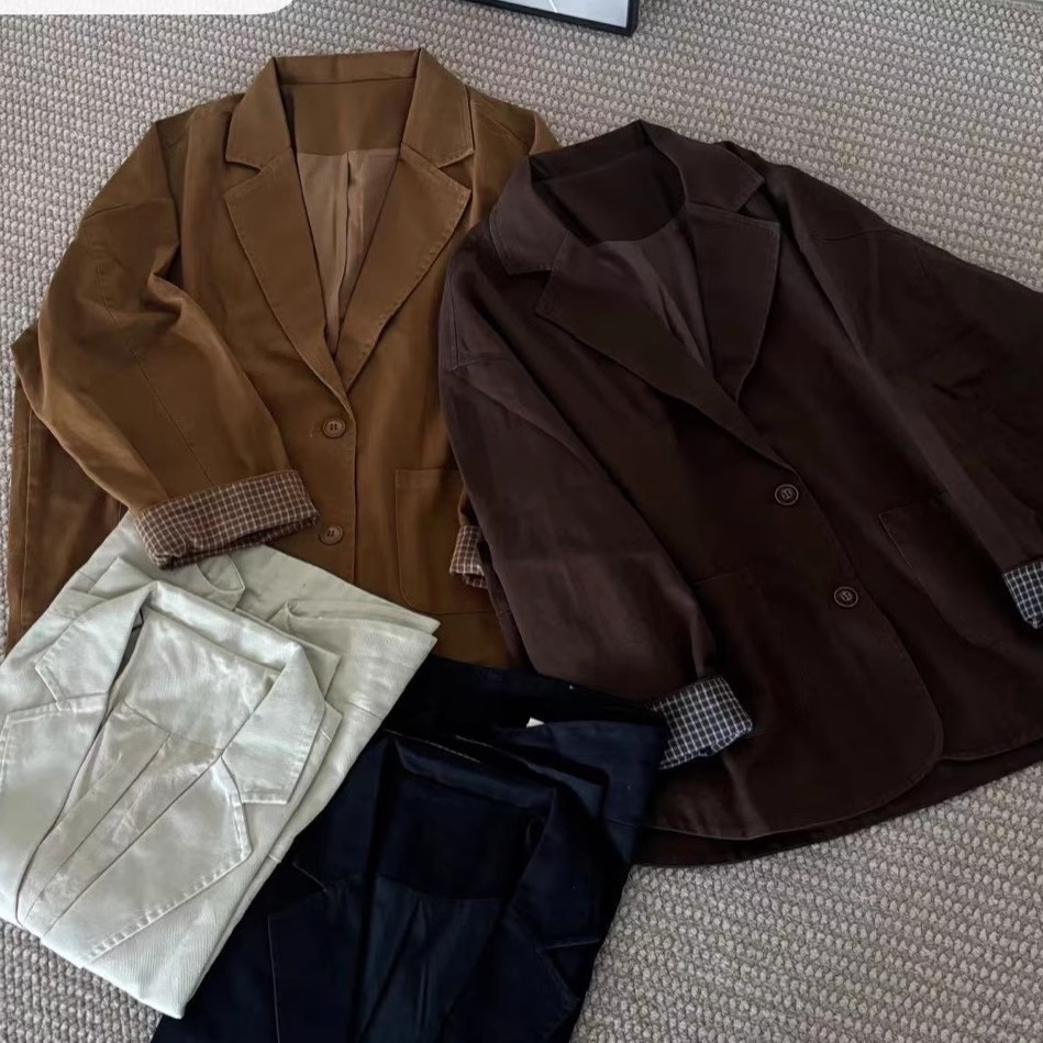 微胖mm加肥加大正肩西服外套秋款