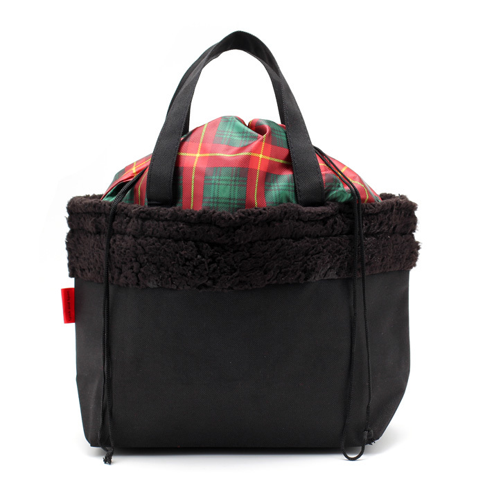 包邮新款日本杂志款黑色手提束口包手袋便当袋便当包饭盒袋