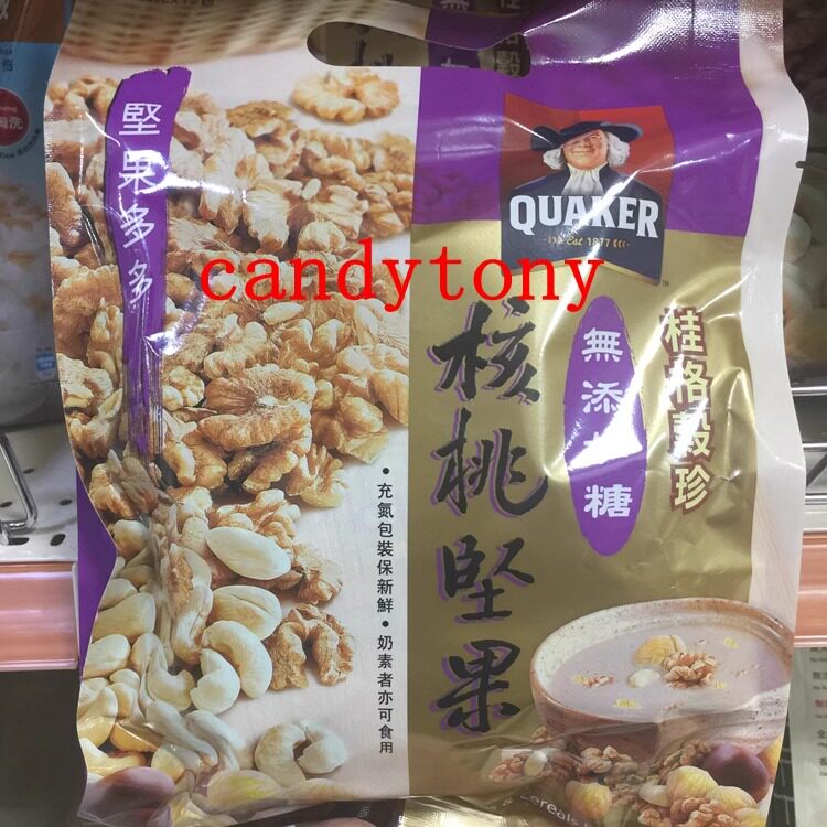 QUAKER/桂格谷珍核桃坚果素食无糖素食27gx12包 324g/袋  2袋包邮