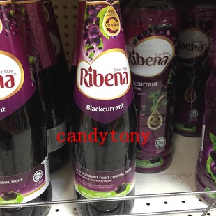 包邮 2瓶 1瓶45元 Ribena利宾纳浓缩黑加仑子原味1000ml