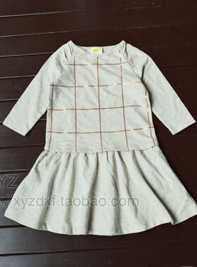 N155 美单 大气 女童女大童 毛圈 长袖连衣裙春秋装