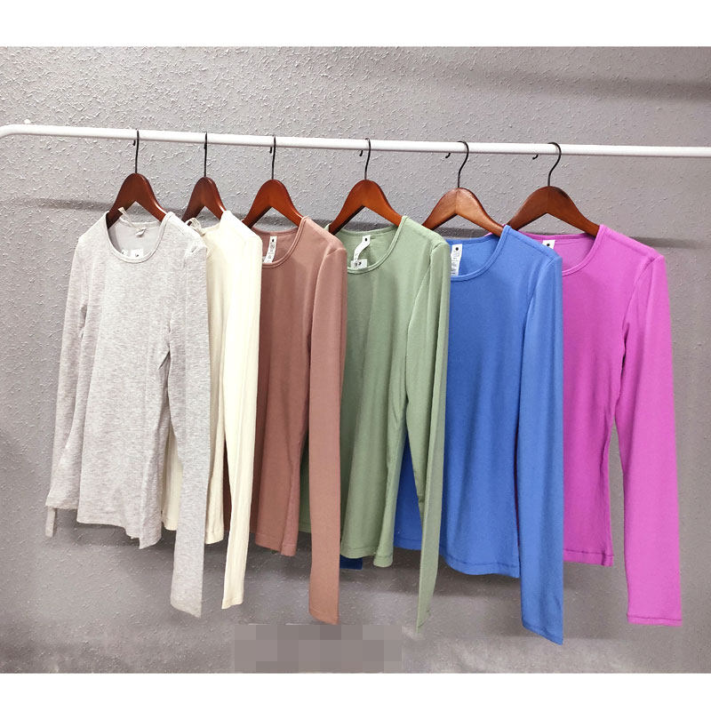 N017 出口外单2025新款 多色可选女装瑜伽服紧身衣运动衣打底衫