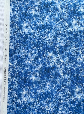 日本进口yui名师轻薄透棉麻布料  水彩画风3手工薄帘衬衫服装面料