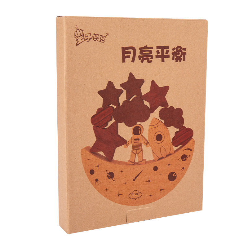 계몽 조기 교육 어린이 달 균형 공간 빌딩 블록 JENGA 유치원 교육 장난감 중산층 소규모 퍼즐 영역