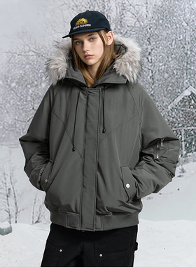 26冬季夹棉加厚连帽棉衣可拆卸毛领派克服男毛领派克冬季外套可拆