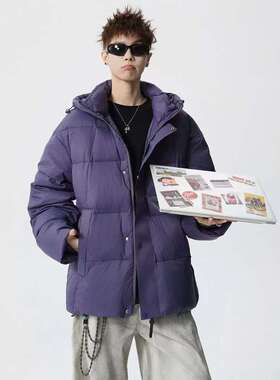 2025冬季高品质男士羽绒服外套宽松休闲加厚保暖面包服上衣潮