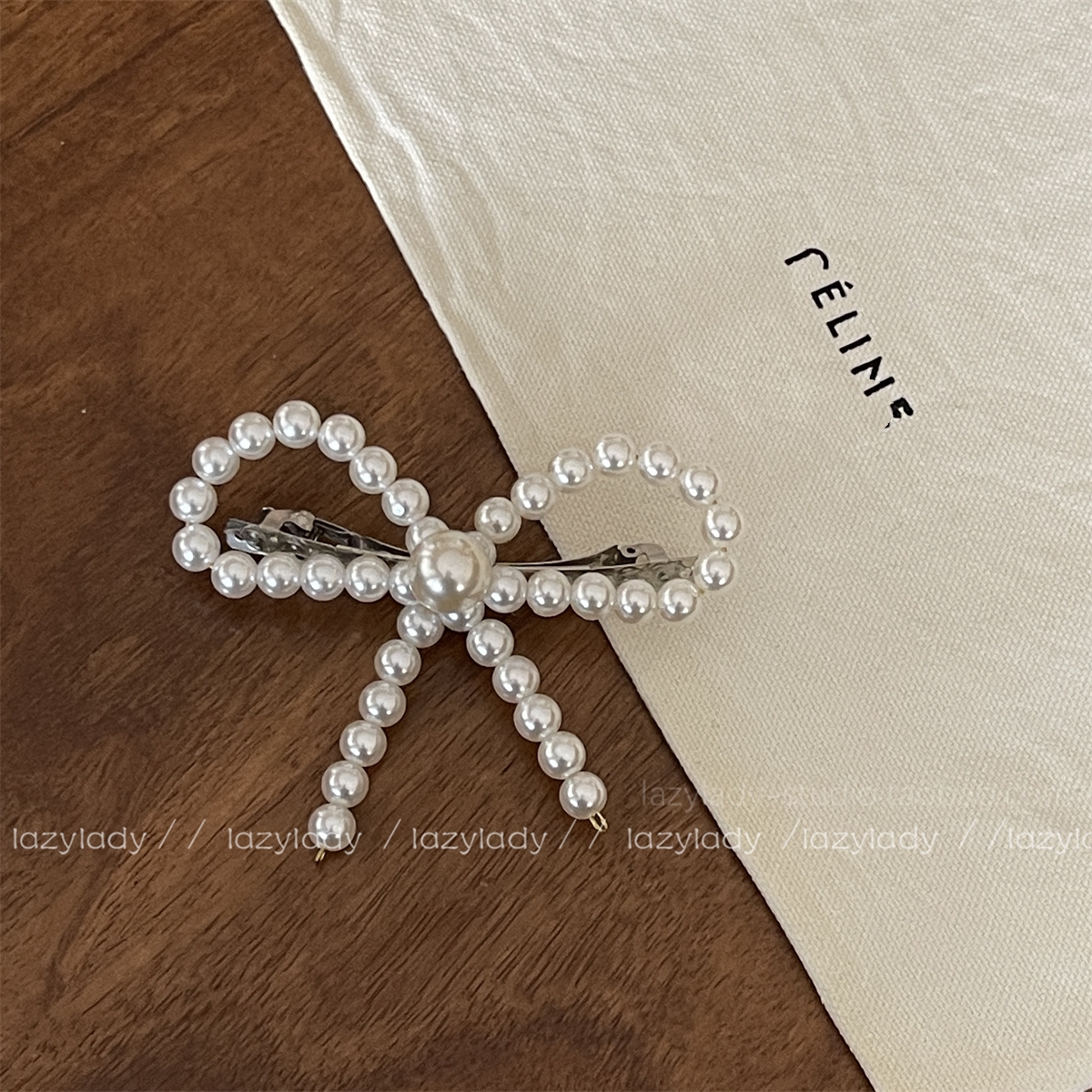 lazylady发夹珍珠串珠