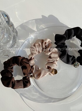 3个装~简约百搭大地色小肠圈 气质发绳发圈橡皮筋 基础简约头绳女