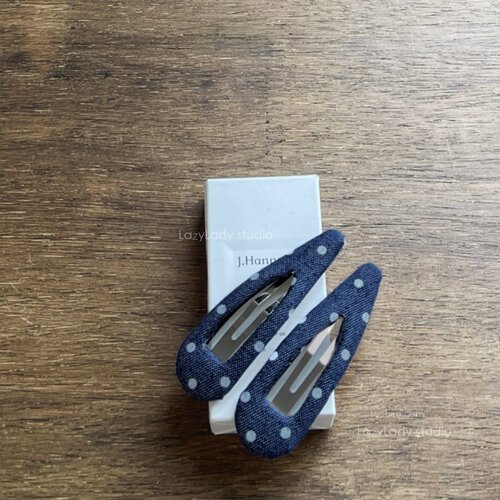 一对装。牛仔蓝色系。侧边刘海发夹边夹BB掰掰夹 碎发夹子发卡。