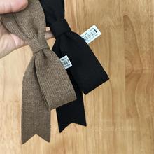 清！原26 毛呢材质弹簧夹 低饱和度蝴蝶结公主夹一字夹盘发夹子女