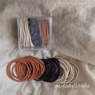 lazylady50只螺纹发绳橡皮筋