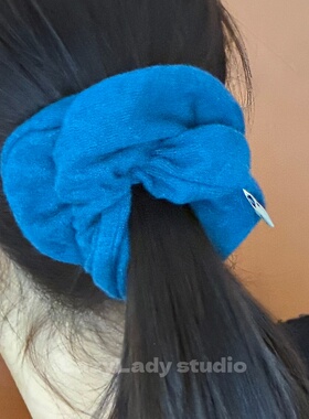 3色 秋冬提色神色 慵懒风秋冬针织大肠发圈纯色百搭扎头复古头绳