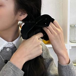 复古温柔头花马尾肥肠圈 精致细腻丝绒满天星细闪大肠圈 清 原26