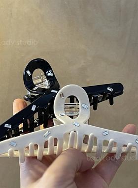 醋酸！精致chic小众设计款鲨鱼夹 气质洋气盘发夹子抓夹女发饰