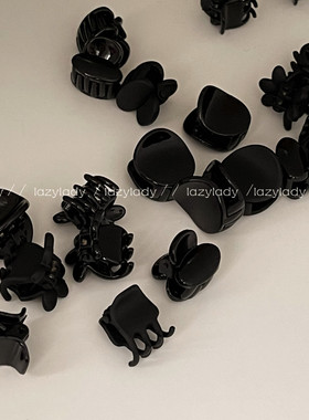 4个装~小号刘海夹公主头黑色小抓夹鲨鱼抓侧边夹编发夹子发抓发饰