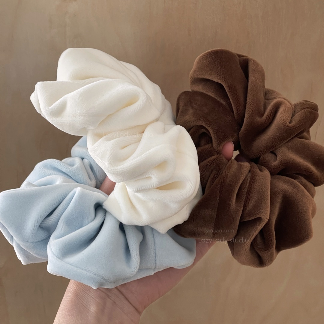 秋冬新款丝绒大肠圈发饰