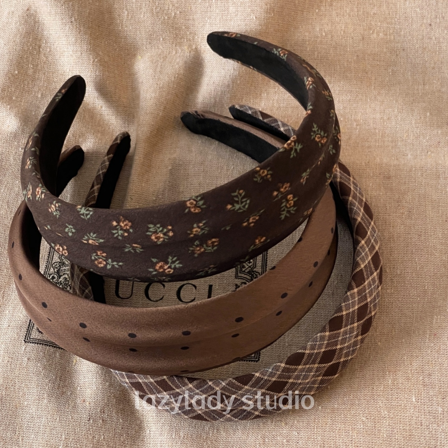 秋冬咖色美拉德色发箍 咖棕系列复古宽边头箍发卡发饰女