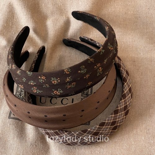 秋冬咖色美拉德色发箍 咖棕系列复古宽边头箍发卡发饰女