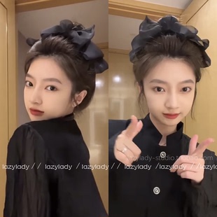 做工chao好面料飘逸 网纱超仙发卡蝴蝶结发夹弹簧夹后脑勺公主夹