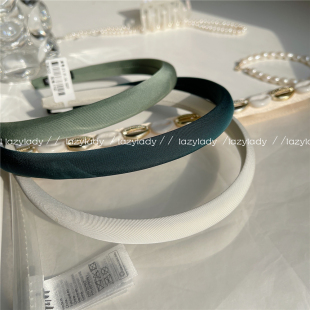 Lazylady 高端布艺丝滑窄发箍 复古纯色简约高级感头箍简约细头窟