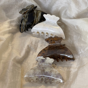 半扎发顶夹抓夹盘发夹子女 鲨鱼夹 中号 醋酸材质加厚光泽感好