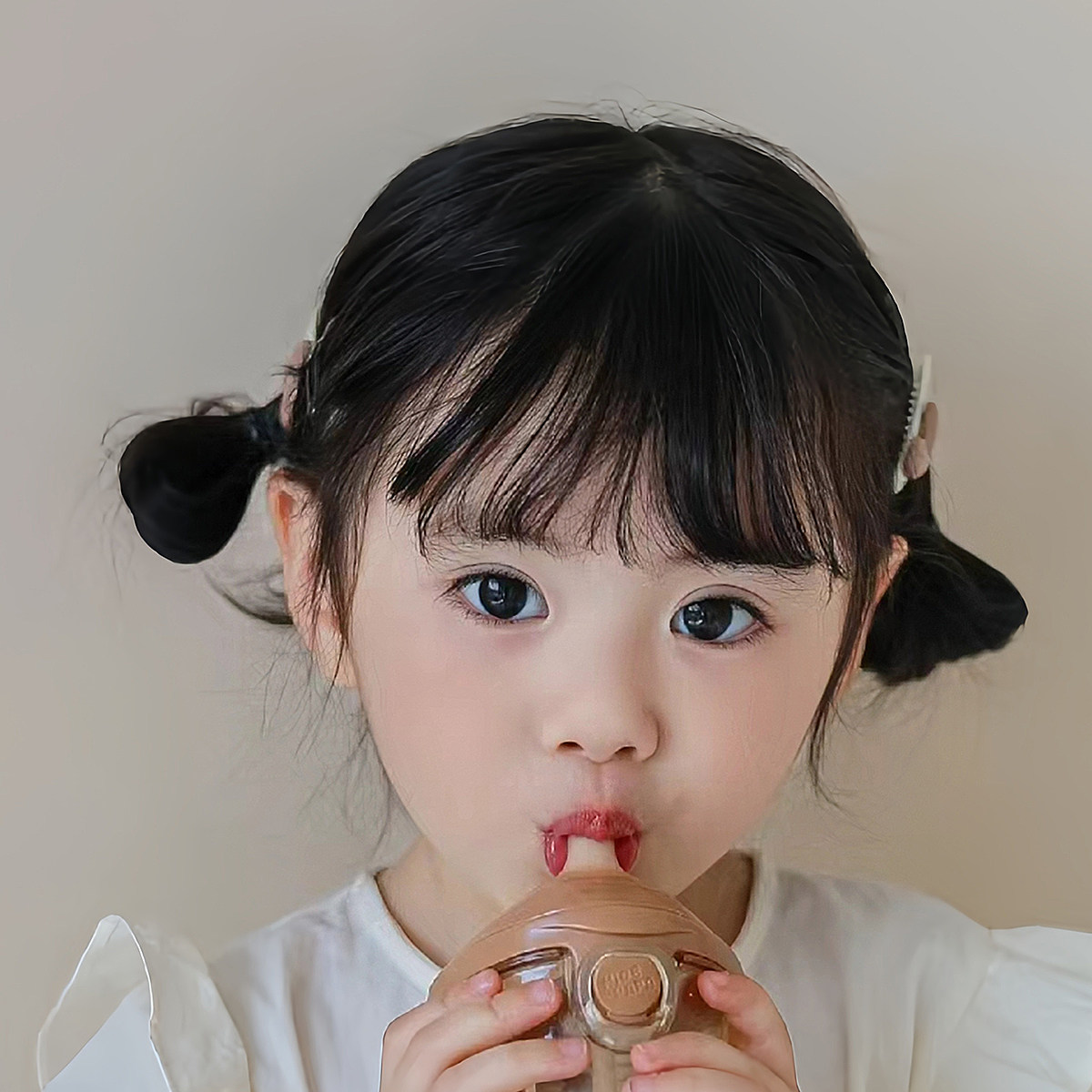 儿童假发女孩子双丸子头可爱宝宝拍照短发头套萌娃艺术照可扎发型