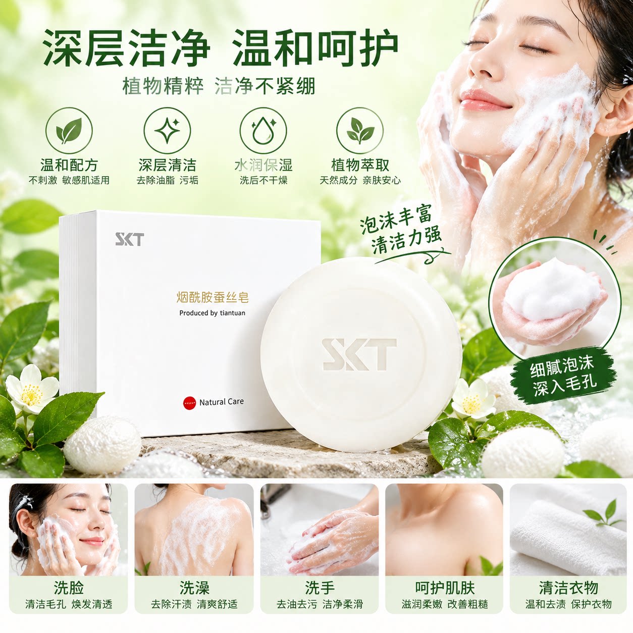 SKT烟酰胺敏感肌深洁身体皂图片