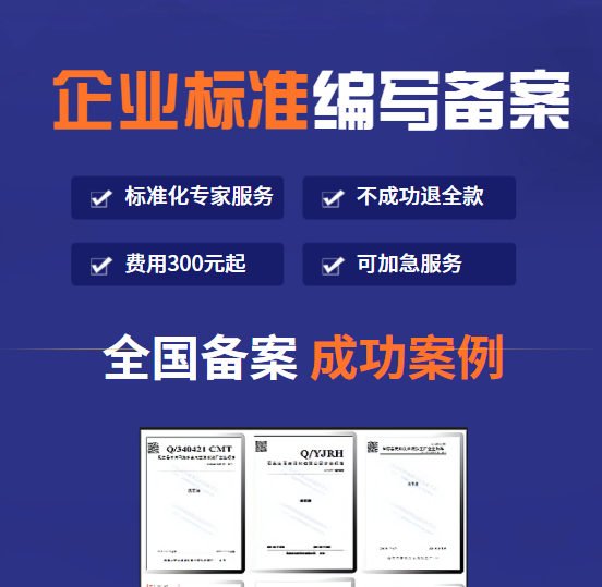 执行标准办理代办企业标准备案国家标准申请文案编写全